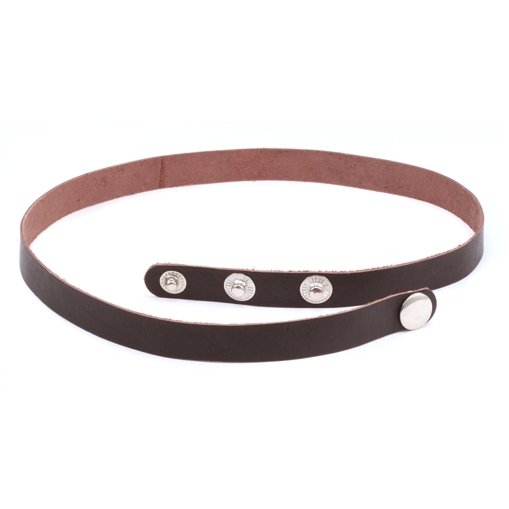 Leather & Faux Leather Stampable Leather Wraparound Bracelet 1/2" Adjustable, Brown